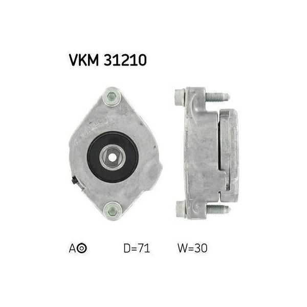 Skf Vkm 31210 Tendicinghia, Cinghia Trapezoidale Dentata Oe 037903315B Compatibile Con Alhambra, Cordoba, Ibiza, Inca, Toledo, Caddy, Corrado, Golf Iii, Golf Iv, Passat 35I, Polo 6V, Sharan, Transporter Iv, Vento-image