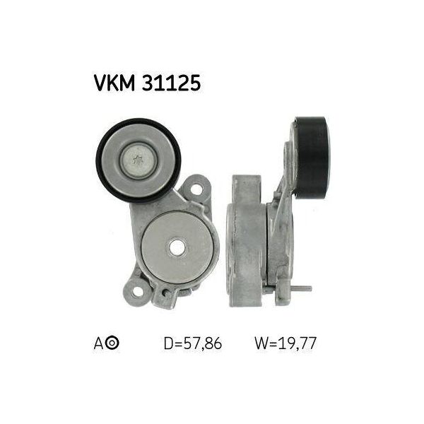 Skf Vkm 31125 Puleggia Tendicinghia, Cinghia Trapezoidale Dentata Oe 03C145299M Compatibile Con Jetta, Passat 3C, Passat 3B, Passat Cc, Polo 6R, Scirocco, Sharan, Tiguan, Touran, Alhambra, Ibiza, Fabia, Beetle, Cc, Eos, Golf Plus, Golf V, Golf Vi-image
