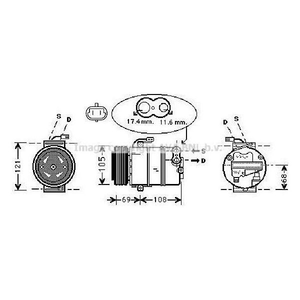 Prasco OLAK316 - Klimakompressor Oe 13297440 Per Astra G, Combo, Combo Tour, Corsa C (X01), Meriva (X03), Tigra Twintop (X04), Zafira B, Zafira A-image