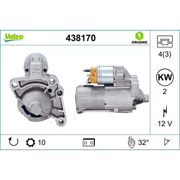 Valeo 438170 - Motorino Di Avviamento Oe 1202208, Motorino Di Avviamento Per Movano (X70)-image