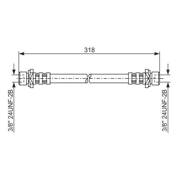 Bosch 1 987 476 165 - Tubo Freno Oe 90947 02C30 Per Yaris (P1), Yaris Verso (P2)-image
