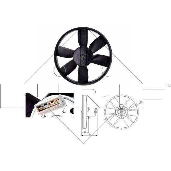 Nrf 47402 - Ventola Radiatore Oe 191959455T Per Golf Iii (1H), Golf Cabriolet (1E), Corrado (53I), Passat (35I), Vento (1H)-image