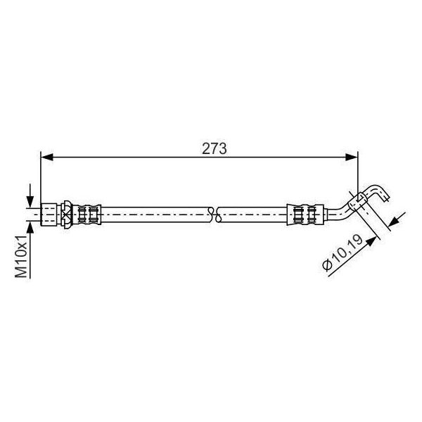Bosch 1 987 476 270 - Tubo Freno Oe 90947 02C50 Per Corolla Verso (E12), Corolla (E12)-image