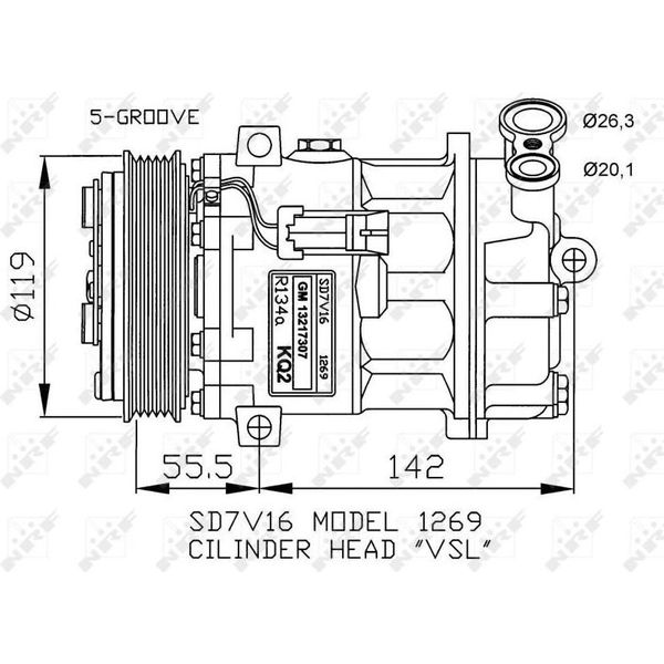 Nrf 32818 - Compressore Aria Condizionata Oe 13217307 Per Signum (Z03), Vectra C (Z02)-image