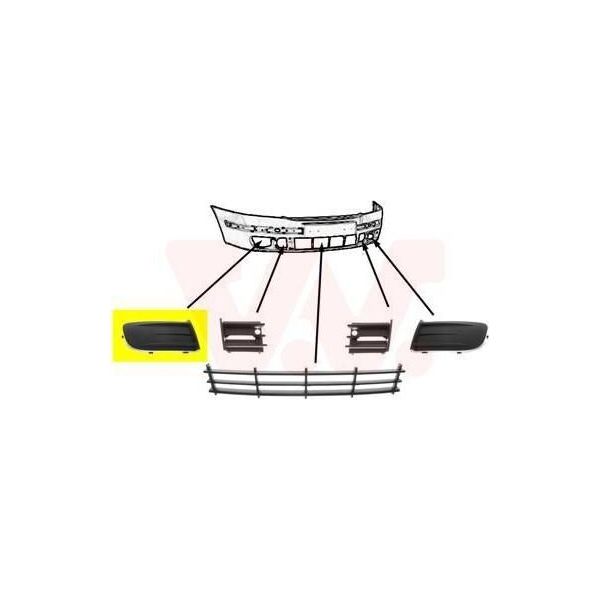Van Wezel Griglia Di Ventilazione Paraurti Per Skoda Octavia Ii Combi (1Z5)-image