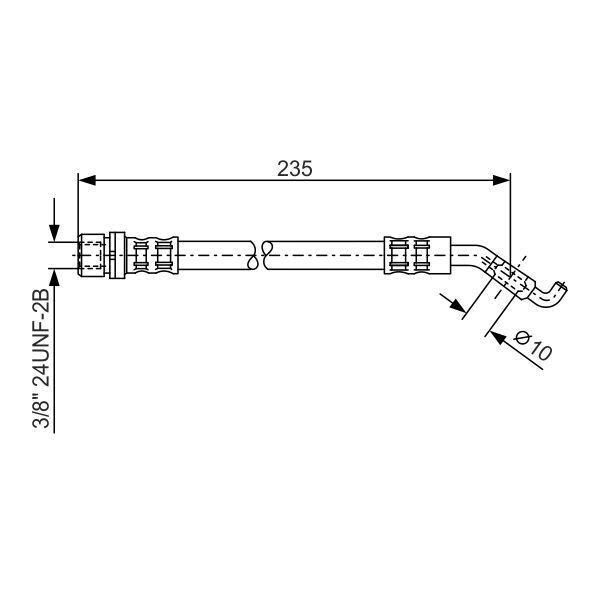 Bosch 1 987 476 207 - Tubo Freno Oe 90080 94133 Per Corolla (E12)-image