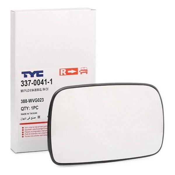 Tyc 337-0041-1 - Oe 6N1857522 Vetro Specchio Esterno, Destro Per Felicia (6U), Polo (6N), Polo (6V)-image