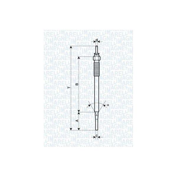 Magneti Marelli 062900036304 - Candeletta Per Rav 4 Ii (A2), Previa (R3), Hilux, Corolla Verso (E12), Corolla (E12), Corolla (E11), Avensis Verso (M2), Avensis (T25), Avensis (T22)-image