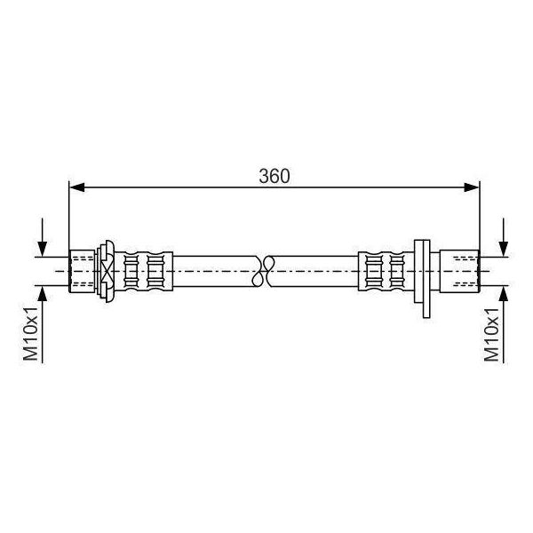 Bosch 1 987 476 726 - Oe 90947 02634 Tubo Freno Per Carina E (T19)-image