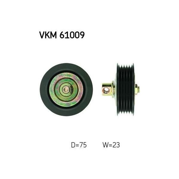 Skf Vkm 61009 - Oe 88440 12170 Puleggia Folle, Cinghia A V Per Corolla (E10), Corolla (E12)-image