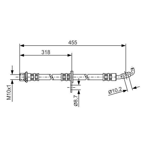 Bosch 1 987 476 727 - Tubo Freno Oe 90947 02660 Per Corolla (E11), Corolla (E10)-image