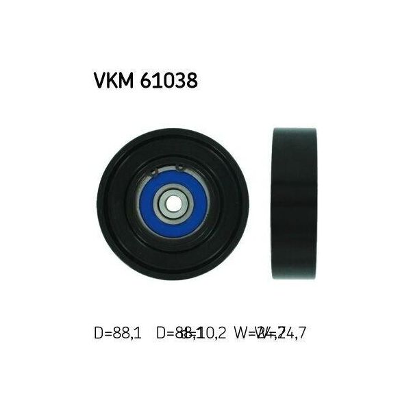 Skf Vkm 61038 - Oe 88441 0D010 Puleggia Folle, Cinghia A V Per Yaris (P1), Yaris (P9)-image