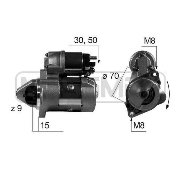 Era 220517A Motorino Di Avviamento 0,8 Kw Per Smart CITY-COUPE (450) 12 V-image
