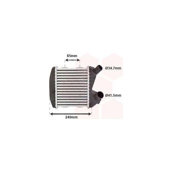 Van Wezel 29004004 - Intercooler Oe A0002490V005 Per Cabrio (450), City-Coupe (450), Fortwo Cabrio (450), Fortwo (450)-image