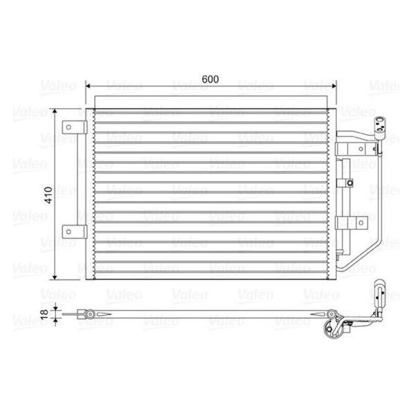 Valeo 822556 - Condensatore Aria Condizionata Oe MR568975 Con Essiccatore Per Forfour (454), Fortwo (450)-image