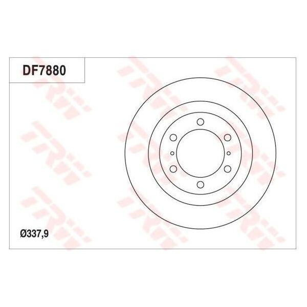 Trw DF7880S - Disco Freno Oe 43512 60191 Per 4 Runner-image