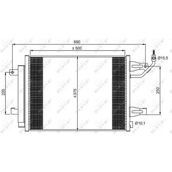 Nrf 350073 - Condensatore Aria Condizionata Oe MR568975 Con Essiccatore Per Forfour (454)-image