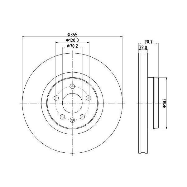 Hella 8DD 355 132-931 - Oe 102509900B Disco Freno Per Modello S (5YJS)-image