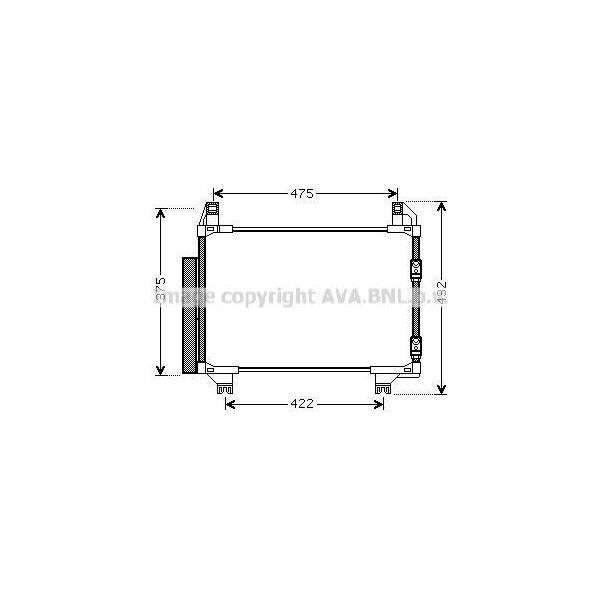 Prasco TOA5404D - Condensatore Aria Condizionata Oe 884600D050 Con Essiccatore Per Yaris (P9)-image