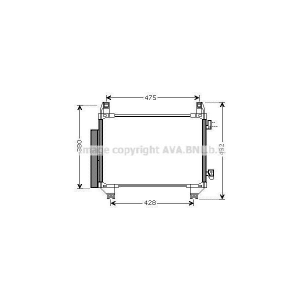 Prasco TO5665D - Condensatore Aria Condizionata Oe 884600D200 Con Essiccatore Per Yaris (P13)-image