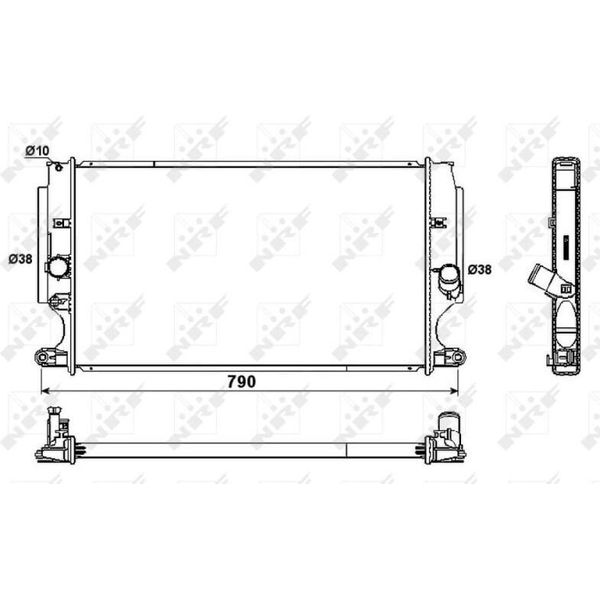 Nrf 53181 - Oe 164000R030 Radiatore, Raffreddamento Motore Per Auris (E18), Avensis (T27), Verso (R2), Auris (E15)-image