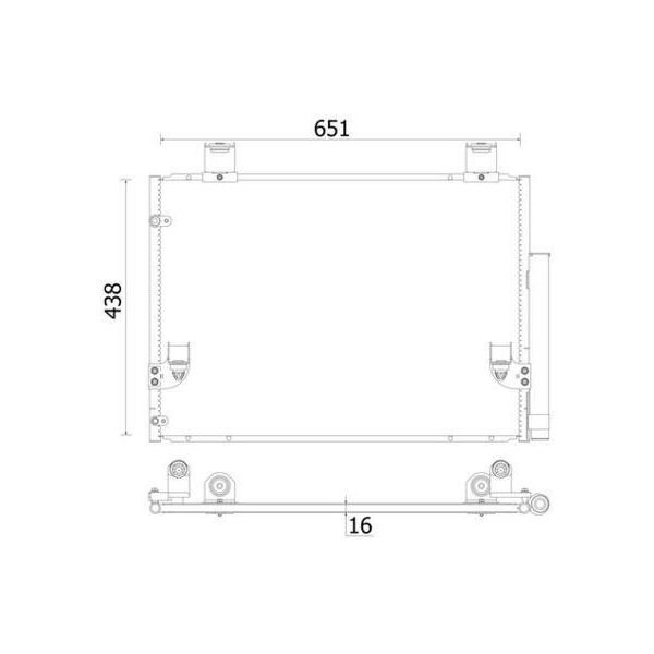 Mahle Ac 929 000S - Oe 884600K010 Condensatore Aria Condizionata Con Essiccatore Per Hilux-image