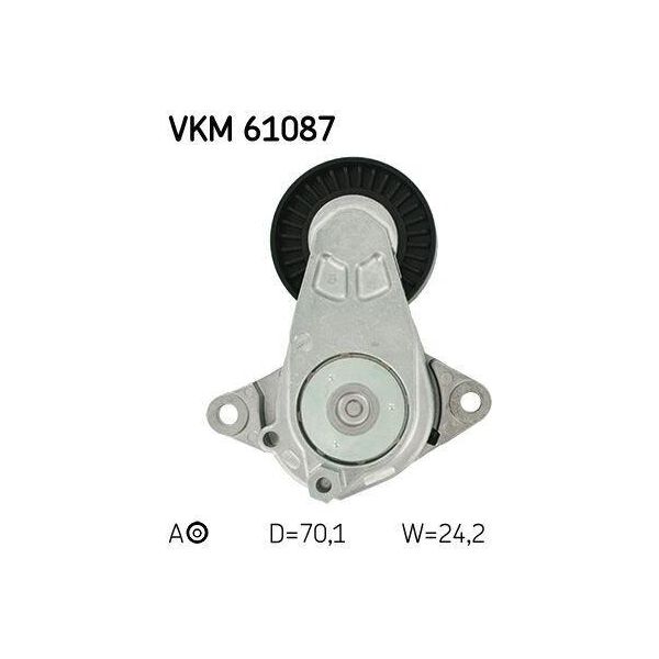 Skf Vkm 61087 - Oe 16620 47010 Puleggia Tenditore, Cinghia A V Per Auris (E15), Corolla (E15), Urban Cruiser (P1), Yaris (P9)-image