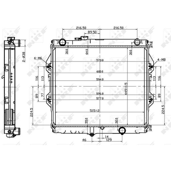 Nrf 53151 - Radiatore Oe 1640030080, Raffreddamento Motore Per Hilux-image