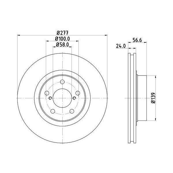Hella 8DD 355 129-421 - Disco Freno Oe 32006172 Per Gt 86 (ZN6)-image