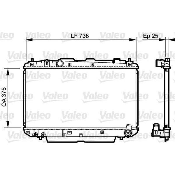Valeo 734397 - Oe 16400 27060 Radiatore, Raffreddamento Motore Per Rav 4 Ii (A2)-image