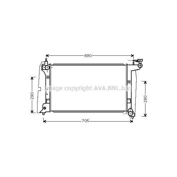 Prasco TOA2289 - Radiatore Oe 1640021130, Raffreddamento Motore Per Corolla (E12), Corolla Verso (E12)-image