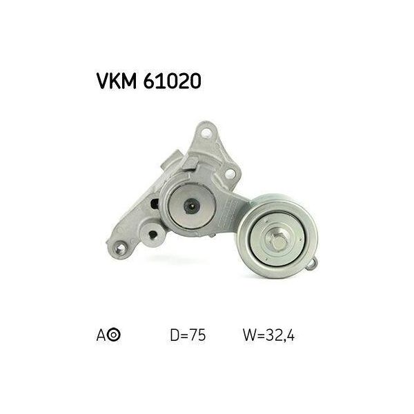 Skf Vkm 61020 - Oe 16620 0L020 Puleggia Tenditore, Cinghia A V Per Hilux-image