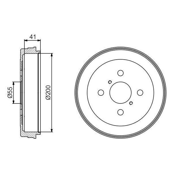 Bosch 0 986 477 199 - Oe 424310D010 Tamburo Del Freno Per Yaris (P1)-image