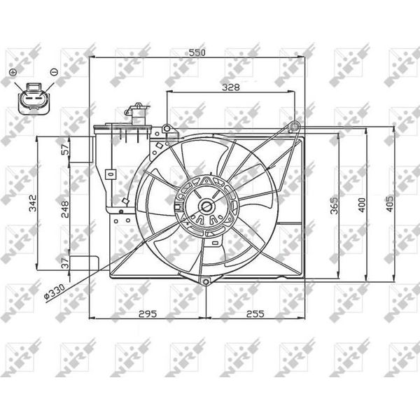 Nrf 47746 - Ventola Radiatore Oe 1636121030 Per Yaris Verso (P2), Yaris (P1), Rav 4 Ii (A2)-image