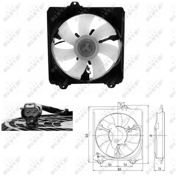 Nrf 47695 - Ventola Radiatore Oe 1636128070 Per Rav 4 Ii (A2)-image