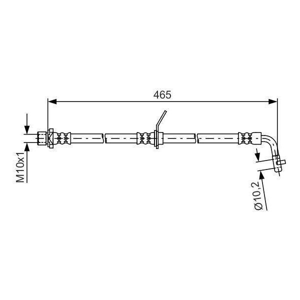 Bosch 1 987 481 613 - Tubo Freno Oe 90080 94162 Per Avensis (T22)-image