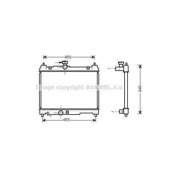 Prasco TOA2251 - Oe 164000J010 Radiatore, Raffreddamento Motore Per Yaris (P1)-image