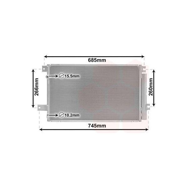 Van Wezel 53005409 - Oe 88450 05170 Condensatore Aria Condizionata Con Essiccatore Per Avensis (T25), Corolla Verso (E12)-image