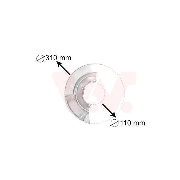 Van Wezel 5874372 - Oe 7D0407344A Piastra Di Ancoraggio, Asse Anteriore Destro Per T4-image
