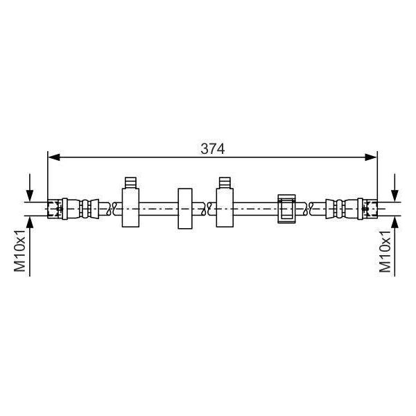 Bosch 1 987 481 539 - Oe 7D0 611 701 A Tubo Freno Per T4-image