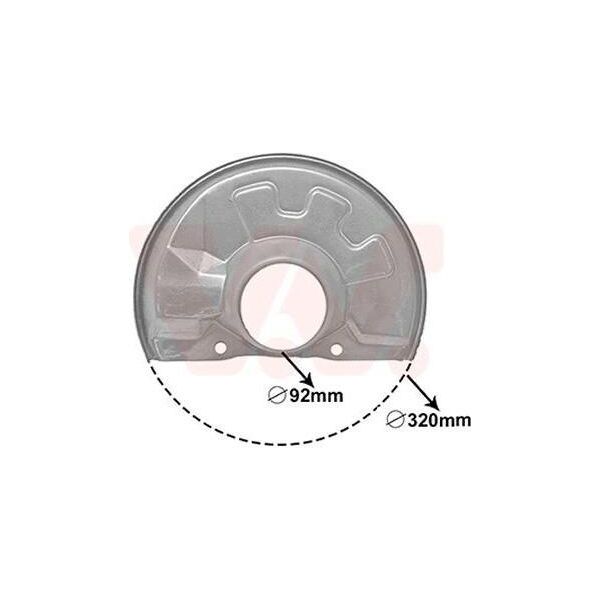 Van Wezel 5940372 - Oe 30818030 Piastra Di Ancoraggio, Asse Anteriore Destro Per S40 I (644), V40 (645)-image