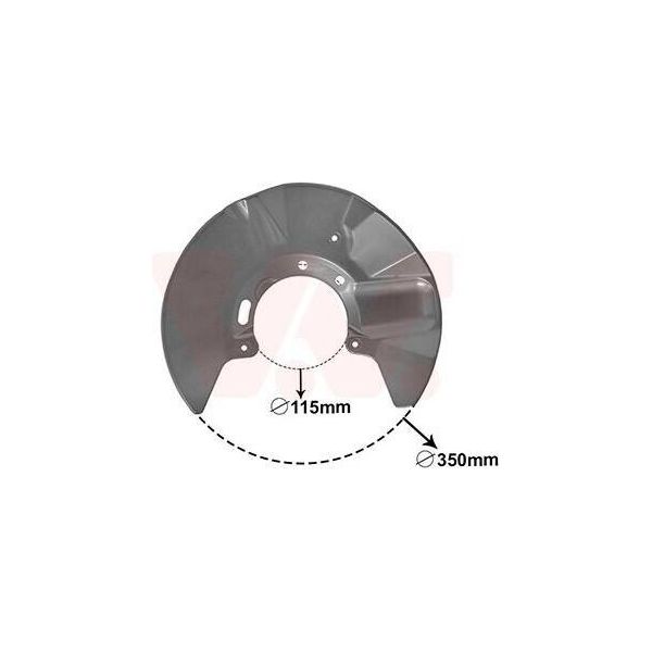 Van Wezel 5897371 - Oe 7E0615311 Piastra Di Ancoraggio, Asse Anteriore Sinistro Per T5-image