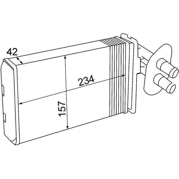 Mahle Ah 69 000S - Oe 701820031 Scambiatore Di Calore, Riscaldatore Per T4-image