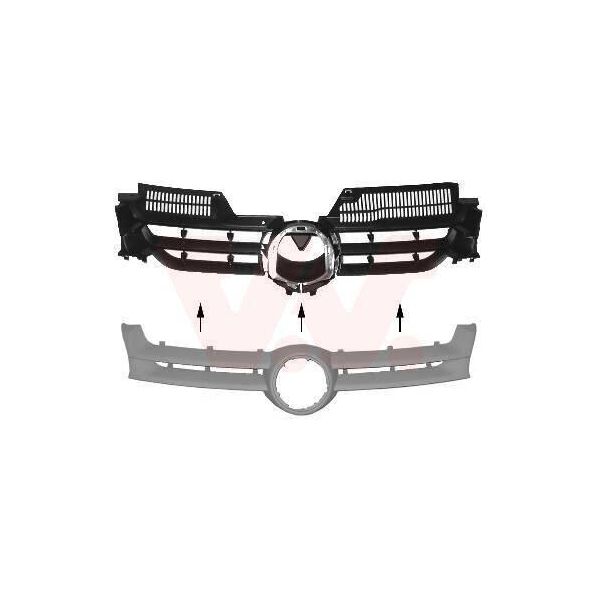Van Wezel 5894510 - Griglia Radiatore Oe 1K0853651AGRU Per Golf V (1K)-image