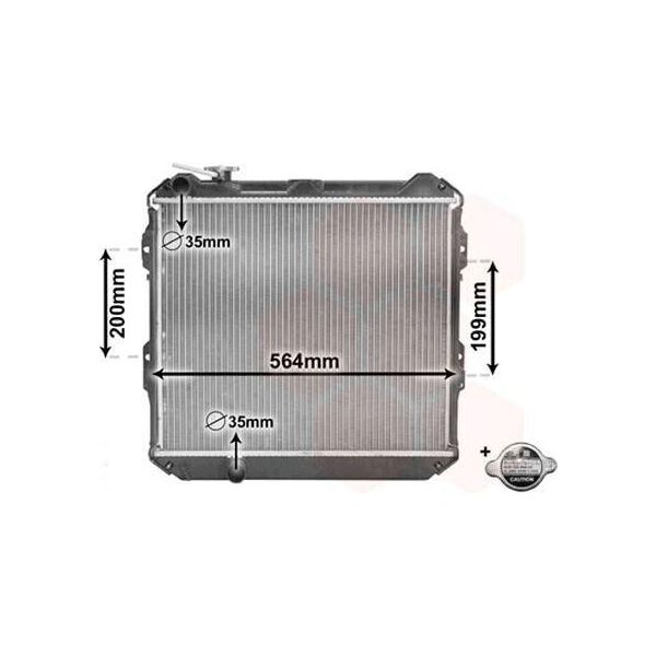 Van Wezel 58002088 - Oe 1640004010 Radiatore, Raffreddamento Motore Per Taro-image