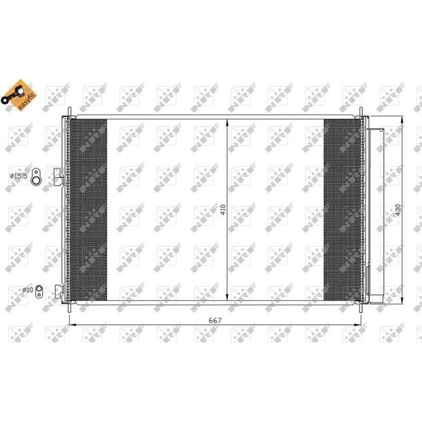 Nrf 35641 - Oe 8846042100 Condensatore Aria Condizionata Con Essiccatore Per Previa Iii (R2, R5), Rav 4 Iii (A3)-image