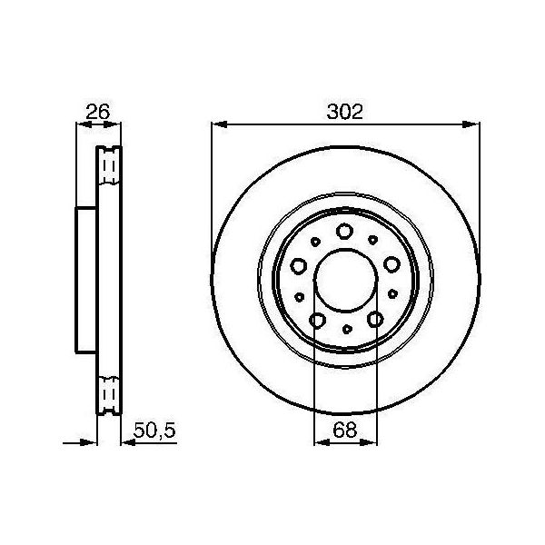 Bosch 0 986 478 454 - Oe 272276 Disco Freno Per C70 I (872, 873), S70 (874), V70 I (875, 876), XC70 (295)-image