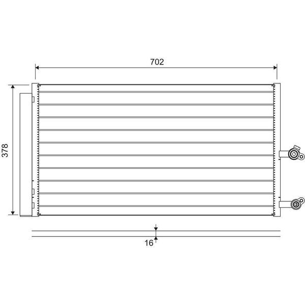 Valeo 822645 - Oe 31338308 Condensatore Aria Condizionata Con Essiccatore Per XC60 Ii (246), XC90 Ii (256)-image