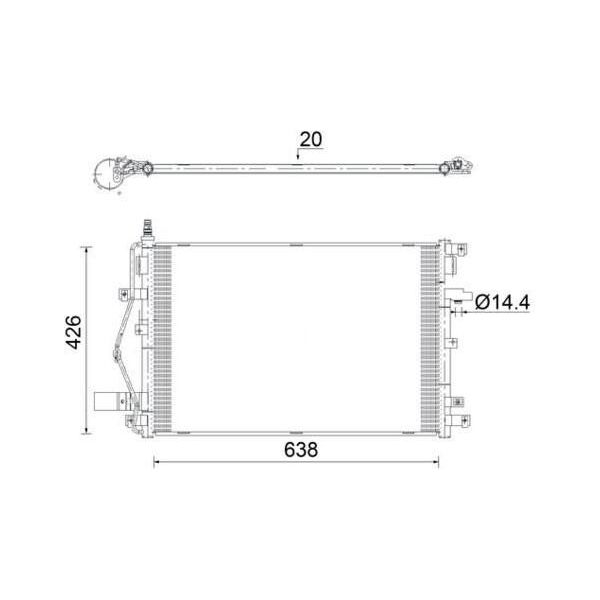 Mahle Ac 924 000S - Condensatore Aria Condizionata Oe 30665563 Per XC90 I (275)-image