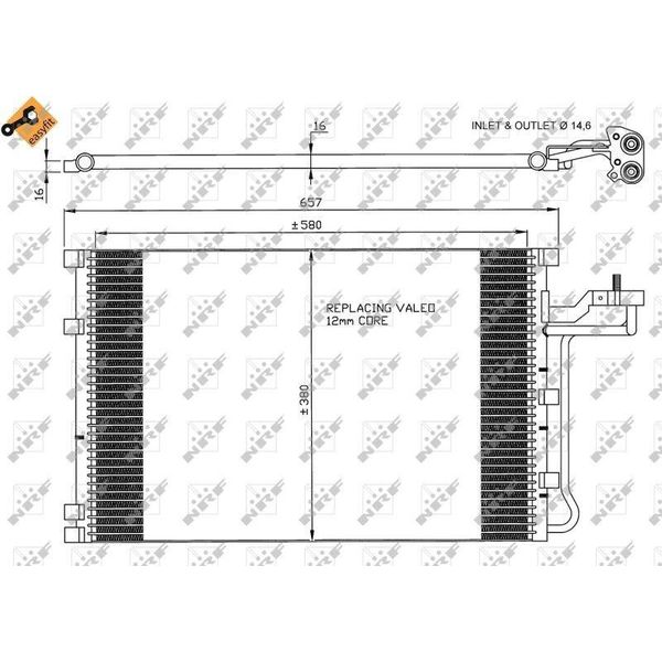 Nrf 35616 - Condensatore Aria Condizionata Oe 30647931 Per C30 (533), C70 Ii Cabriolet (542), S40 Ii (544), V50 (545)-image